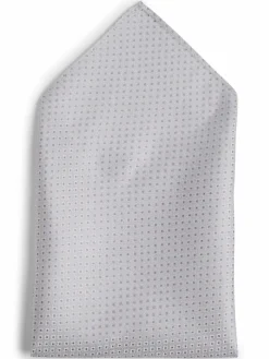 Finshley & Harding London Krawatten & Fliegen<Herren Fliege und Einstecktuch aus Seide grau silber gemustert