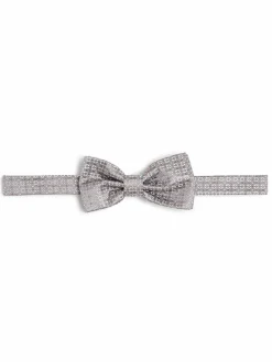 Andrew James New York Krawatten & Fliegen<Herren Fliege und Einstecktuch aus Seide taupe gemustert