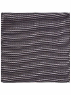 Finshley & Harding London Krawatten & Fliegen<Herren Fliege und Einstecktuch aus Seide indigo mocca gemustert