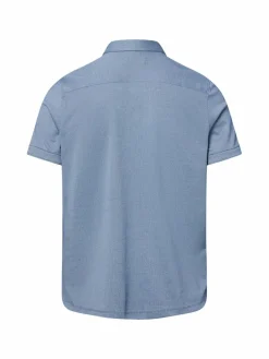 Ragman Poloshirts<Herren Freizeithemd blau gemustert