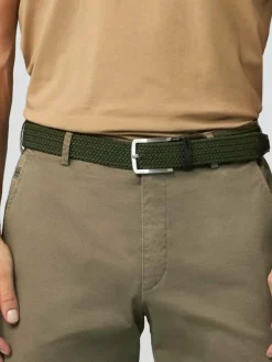 MEYER Gürtel & Hosenträger<Herren Gürtel oliv bedruckt