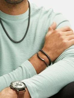 Fynch-Hatton Schmuck<Herren Halskette grau uni