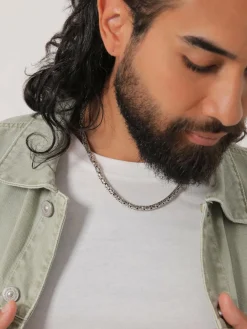 KUZZOI Schmuck<Herren Halskette silber uni