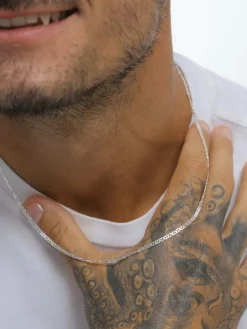 KUZZOI Schmuck<Herren Halskette silber uni