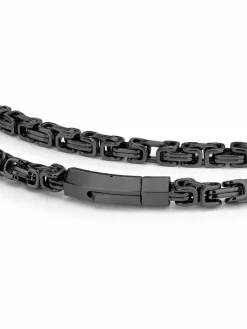 Fynch-Hatton Schmuck<Herren Halskette schwarz uni