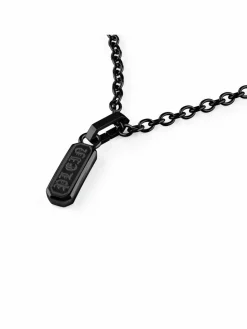 PHILIPP PLEIN Schmuck<Herren Halskette schwarz uni