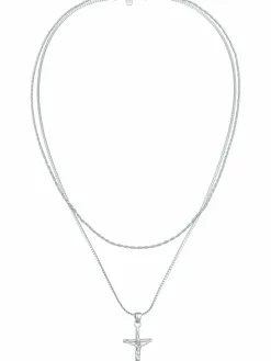 KUZZOI Schmuck<Herren Halskette silber uni