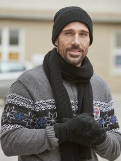 Jan Vanderstorm Handschuhe<Herren Handschuh - BRYNJAR schwarz uni