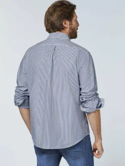 Polo Sylt Hemden<Herren Hemd marine weiß gestreift