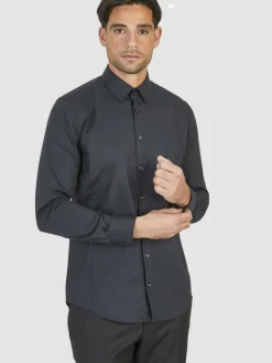 Daniel Hechter Hemden<Herren Hemd schwarz uni