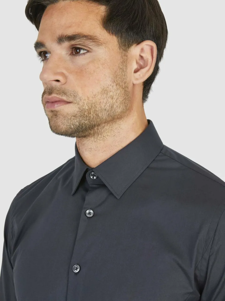 Daniel Hechter Hemden<Herren Hemd schwarz uni