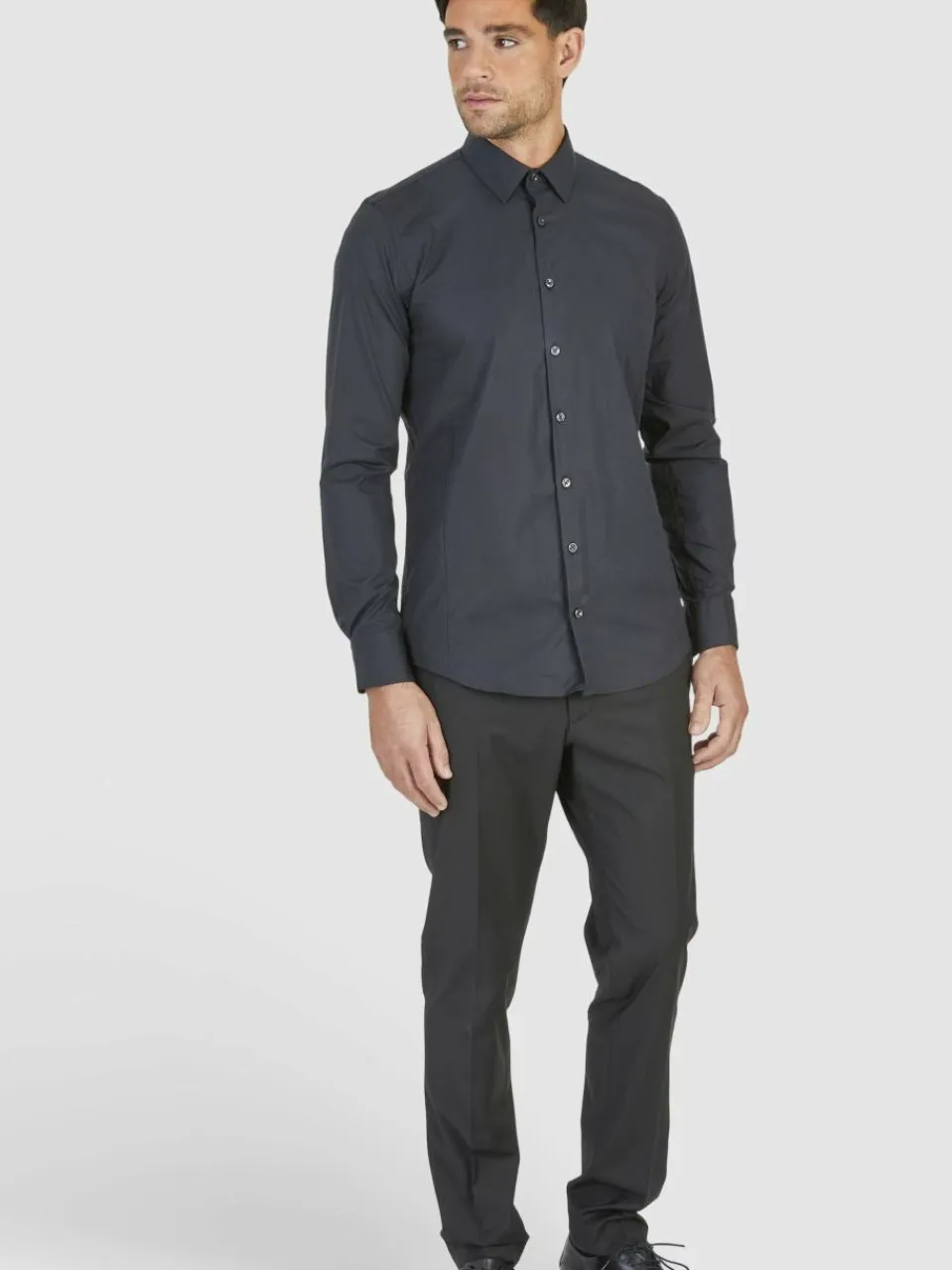 Daniel Hechter Hemden<Herren Hemd schwarz uni