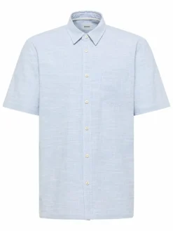 Mustang Hemden<Herren Hemd hellblau uni