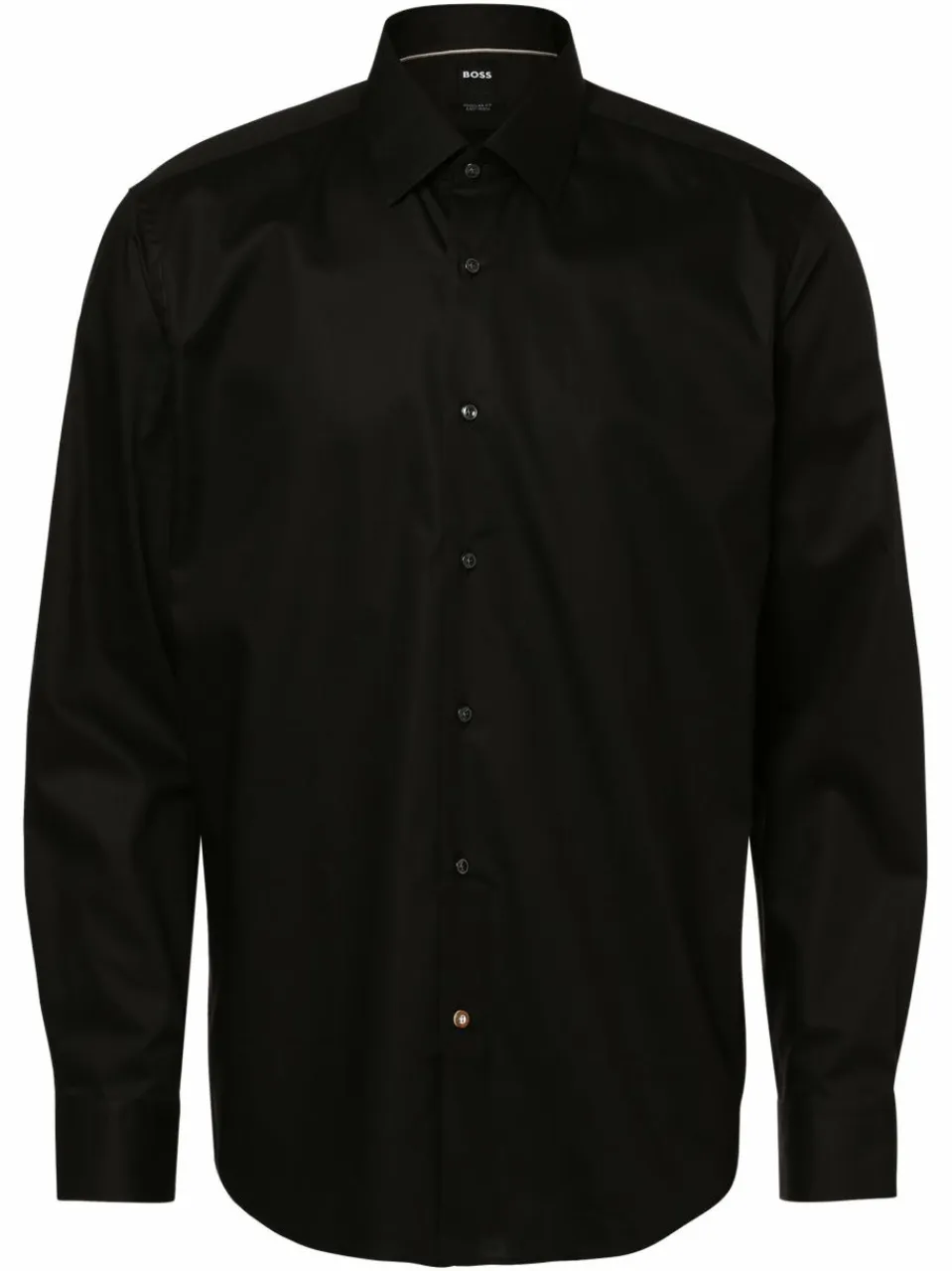 BOSS Hemden<Herren Hemd - Bügelleicht - H-JOE-kent-C1-214 schwarz uni