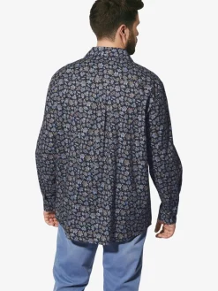 Charles Colby Hemden<Herren Hemd - DUKE CASPIAT blau bedruckt