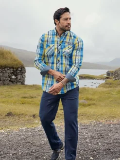 Jan Vanderstorm Hemden<Herren Hemd - JORHEIM blau kariert