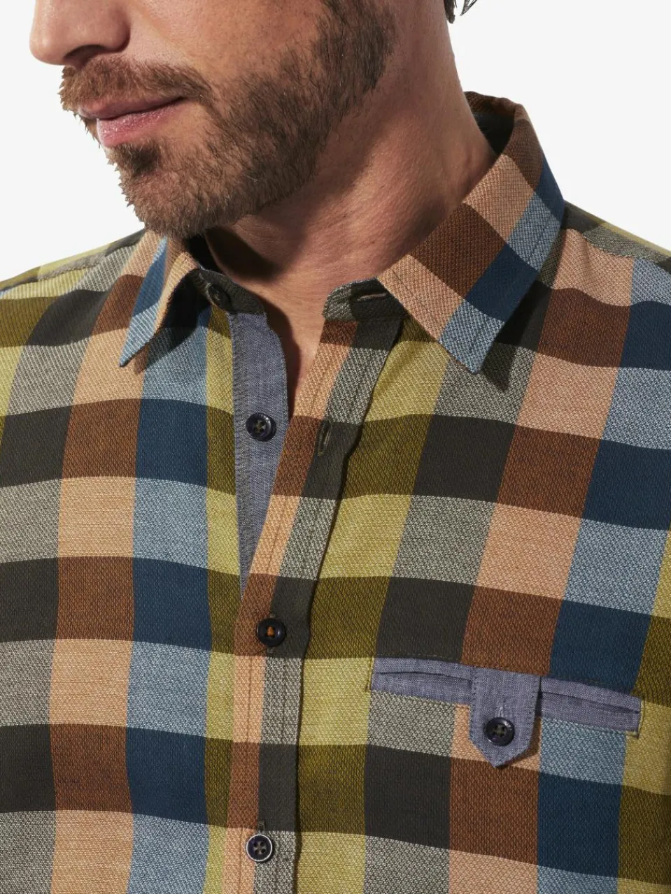 BABISTA Hemden<Herren Hemd - KALOR oliv kariert