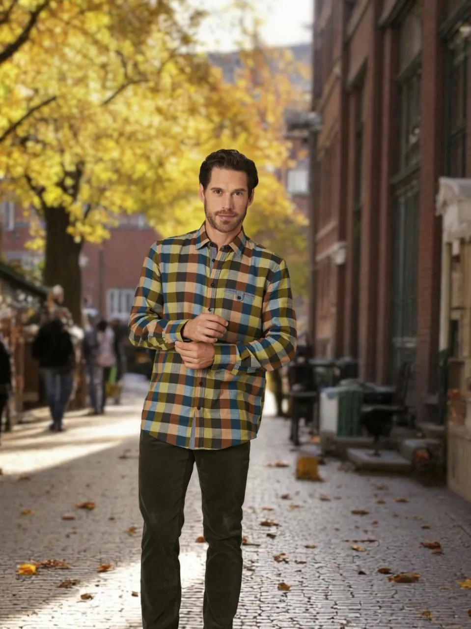 BABISTA Hemden<Herren Hemd - KALOR oliv kariert