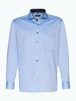 Eterna Comfort Fit Hemden<Herren Hemd Bügelfrei hellblau blau uni