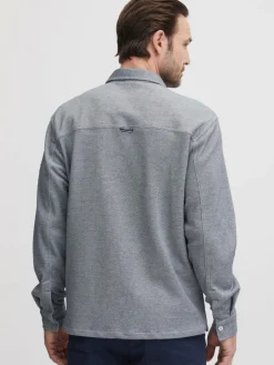 FQ1924 Hemden<Herren Hemdjacke - FQOliver blau uni
