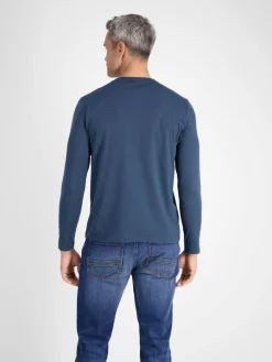 LERROS Shirts<Herren Henleyshirt marine uni