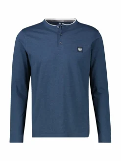 LERROS Shirts<Herren Henleyshirt marine uni
