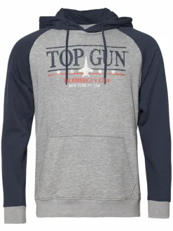 Topgun Sweatshirts & Sweatjacken<Herren Hoodie grau bedruckt