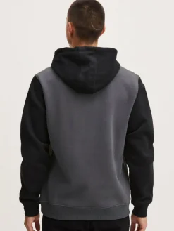 BLEND Sweatshirts & Sweatjacken<Herren Hoodie schwarz gemustert