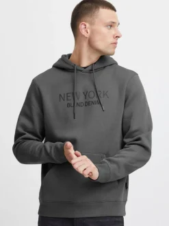 BLEND Sweatshirts & Sweatjacken<Herren Hoodie grau uni