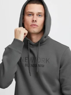 BLEND Sweatshirts & Sweatjacken<Herren Hoodie grau uni