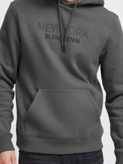 BLEND Sweatshirts & Sweatjacken<Herren Hoodie grau uni