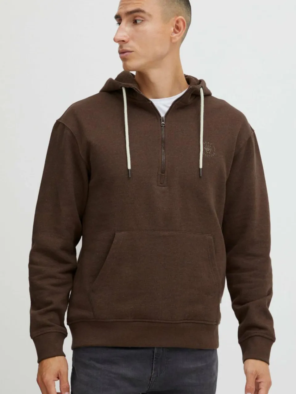 BLEND Sweatshirts & Sweatjacken<Herren Hoodie braun uni