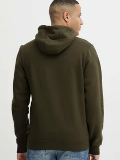 BLEND Sweatshirts & Sweatjacken<Herren Hoodie grün bedruckt