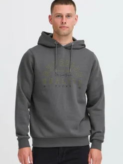 BLEND Sweatshirts & Sweatjacken<Herren Hoodie - BHSuno grau bedruckt