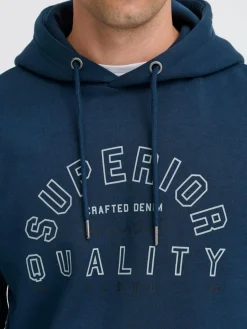 BLEND Sweatshirts & Sweatjacken<Herren Hoodie - BHSuno blau bedruckt