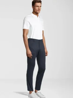 Steffen Klein Anzüge<Herren Hose blau gestreift