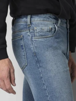 MEYER Jeans<Herren Hose - M5 Slim blau uni