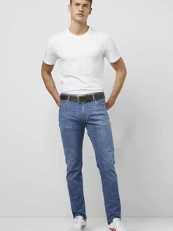 MEYER Jeans<Herren Hose - M5 Slim blau uni