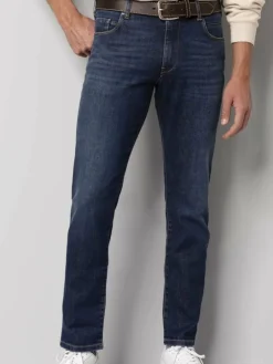 MEYER Jeans<Herren Hose - M5 Slim blau uni