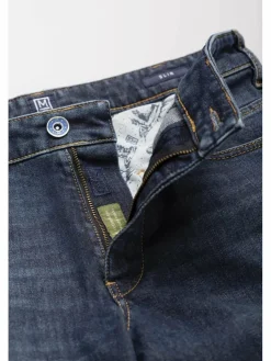 MEYER Jeans<Herren Hose - M5 Slim blau uni