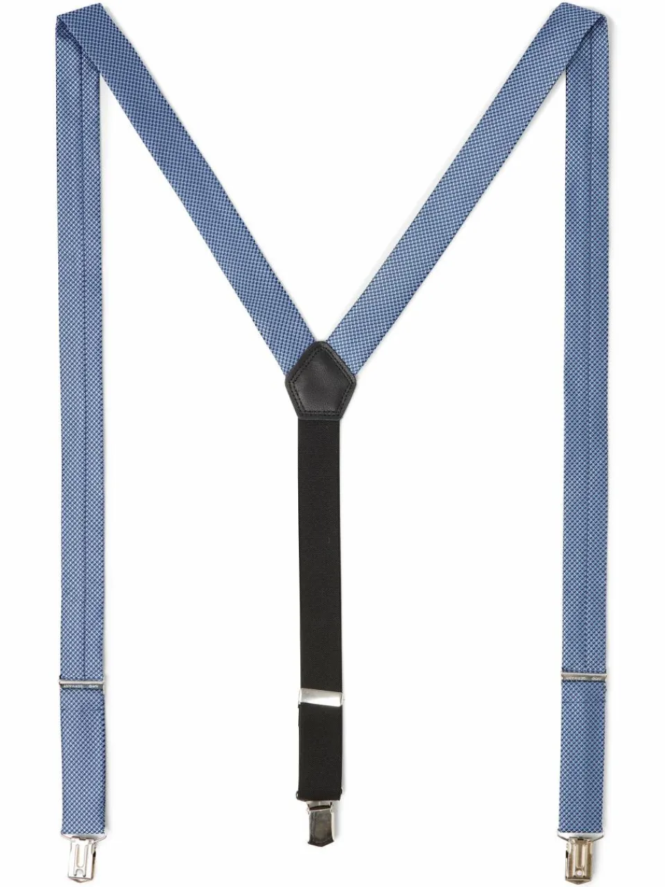 OLYMP Level Five Gürtel & Hosenträger<Herren Hosenträger aus Seiden-Mix mit Leder-Anteil hellblau marine gemustert