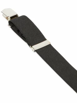 OLYMP Level Five Gürtel & Hosenträger<Herren Hosenträger aus Seiden-Mix mit Leder-Anteil hellblau marine gemustert