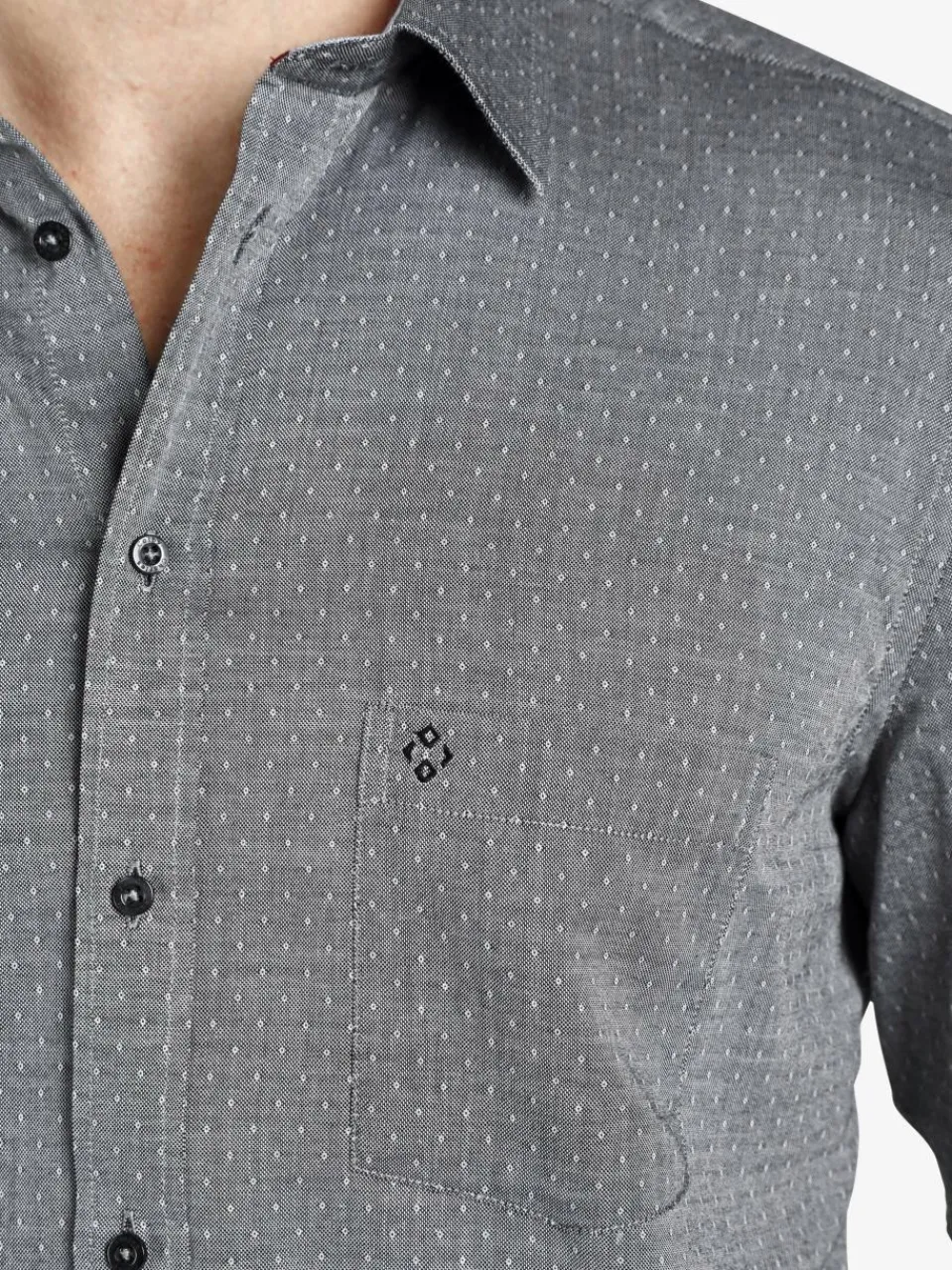 Charles Colby Hemden<Herren Jacquardhemd - EARL GEORGE grau bedruckt
