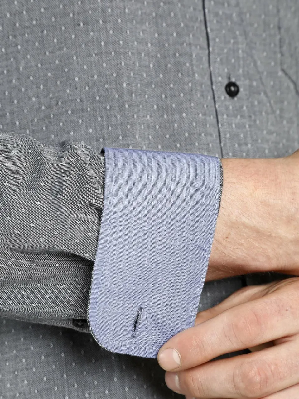 Charles Colby Hemden<Herren Jacquardhemd - EARL GEORGE grau bedruckt