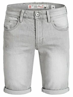 Indicode Jeans<Herren Jeans Shorts - Caden hellgrau grau uni