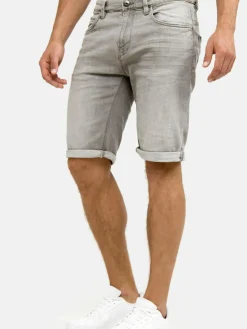 Indicode Jeans<Herren Jeans Shorts - Caden hellgrau grau uni
