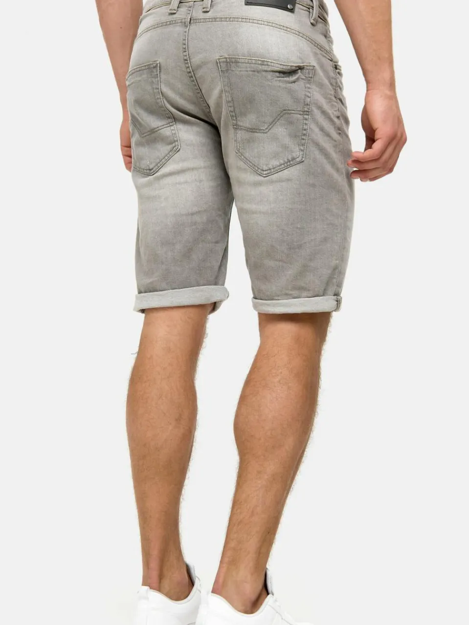 Indicode Jeans<Herren Jeans Shorts - Caden hellgrau grau uni