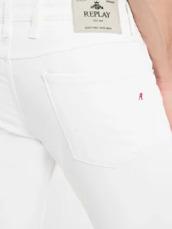 Replay Jeans<Herren Jeans Slim Fit - Anbass weiß uni