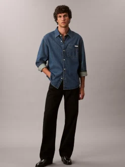 Calvin Klein Jeans Hemden<Herren Jeanshemd denim uni