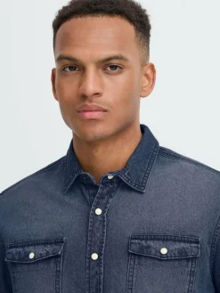 BLEND Hemden<Herren Jeanshemd - BHDARGO denim uni